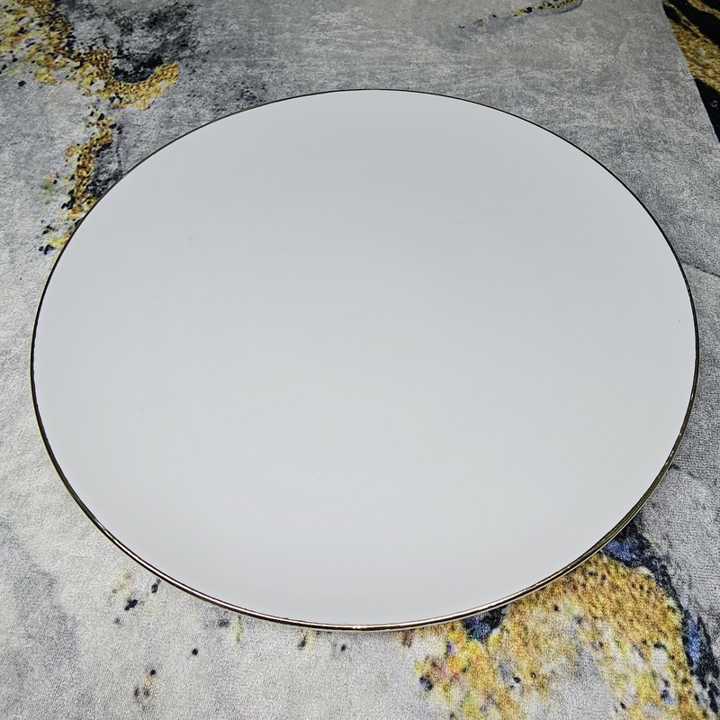 بشقاب غذاخوری مدل تخت 25 خط طلا کد 360012 مجموعه 6 عددی