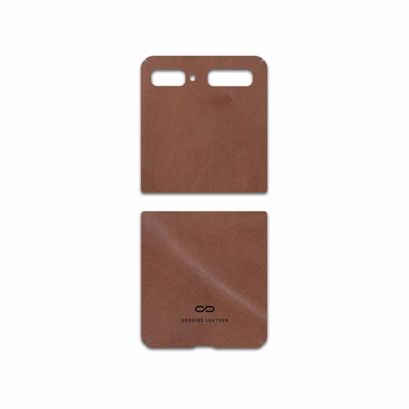 برچسب پوششی ماهوت مدل Matte-Natural-Leather مناسب برای گوشی موبایل سامسونگ Galaxy Z Flip
