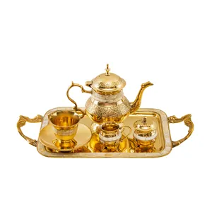 سرویس 6 پارچه برنجی مدل صدفی کد 6824