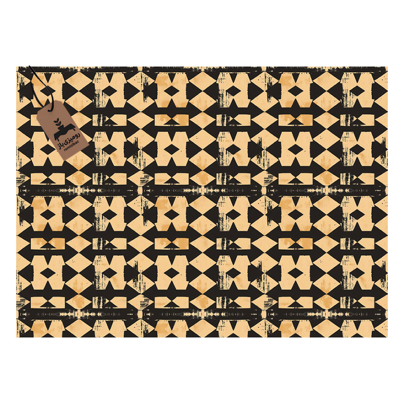 رومیزی برند رومیزی باز طرح مستطیل مدل پتینه باستانی کد 1059