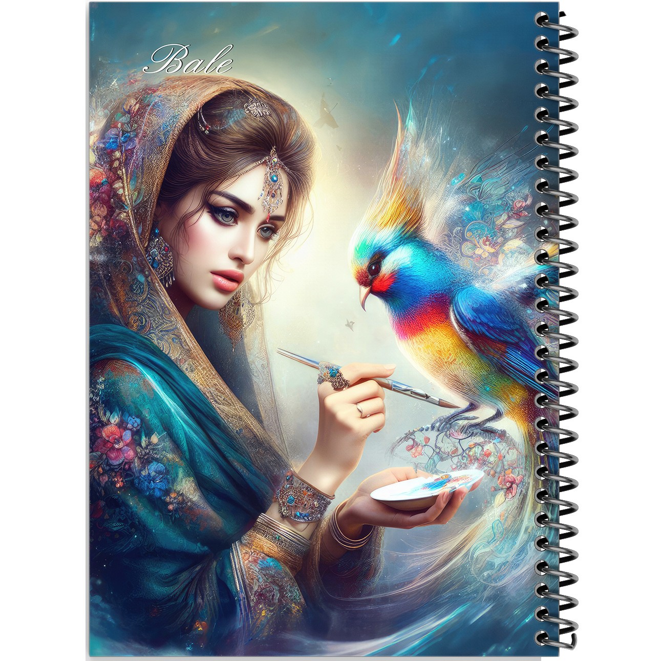 دفتر طراحی 50 برگ انتشارات بله طرح فانتزی دختر ایرانی کد Q515