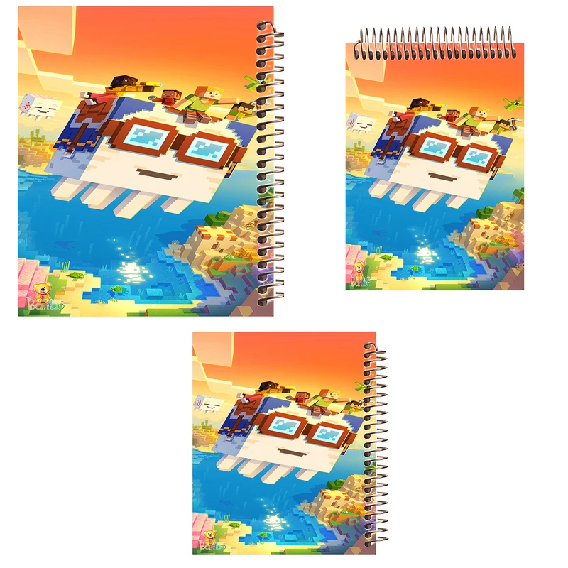 دفتر 100 برگ بانیبو مدل ادمک مکعبی کد 2704 مجموعه 3 عددی