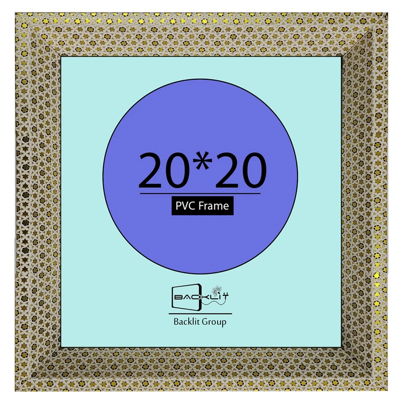 قاب عکس بکلیت طرح خاتم مدل 208 هرمی رومیزی سایز 20×20 سانتی متر