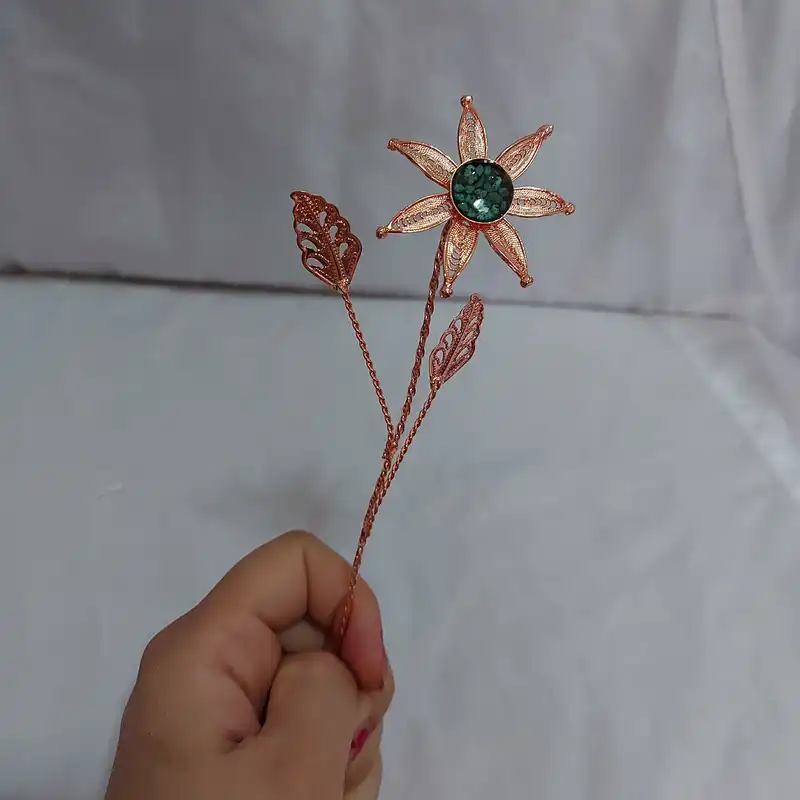 گل فیروزه کوبی مدل ستاره کد 02 بسته 8 عددی