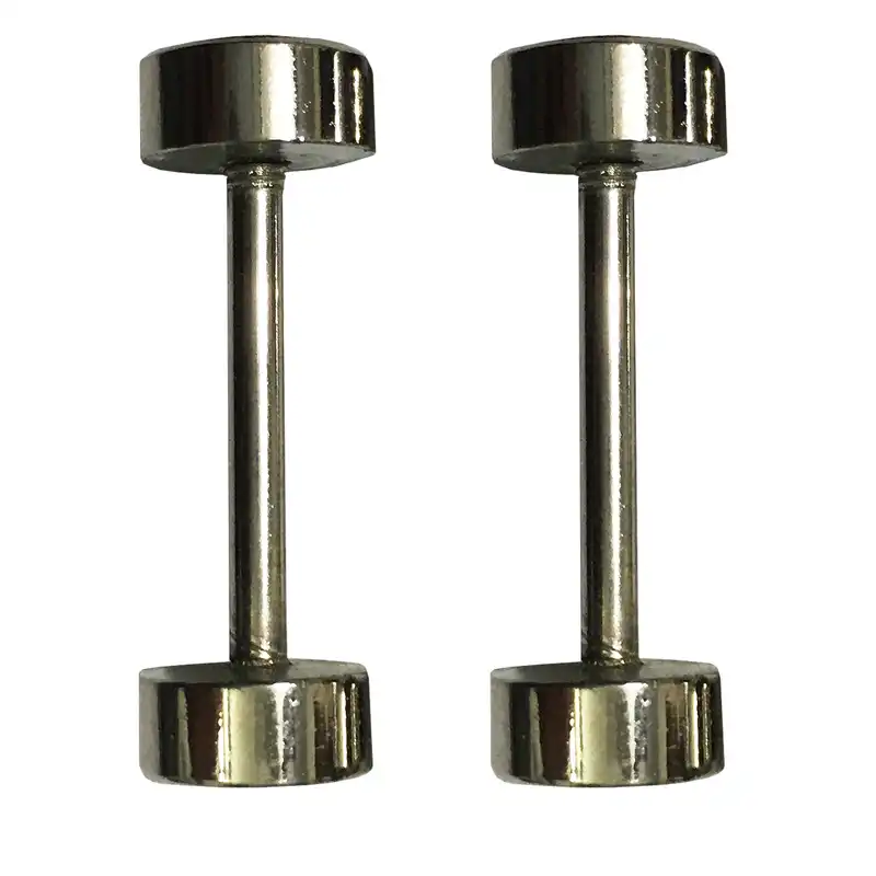 یراق چرم دوزی مدل دنبلی کد Dumble-2x-Steel بسته 2 عددی