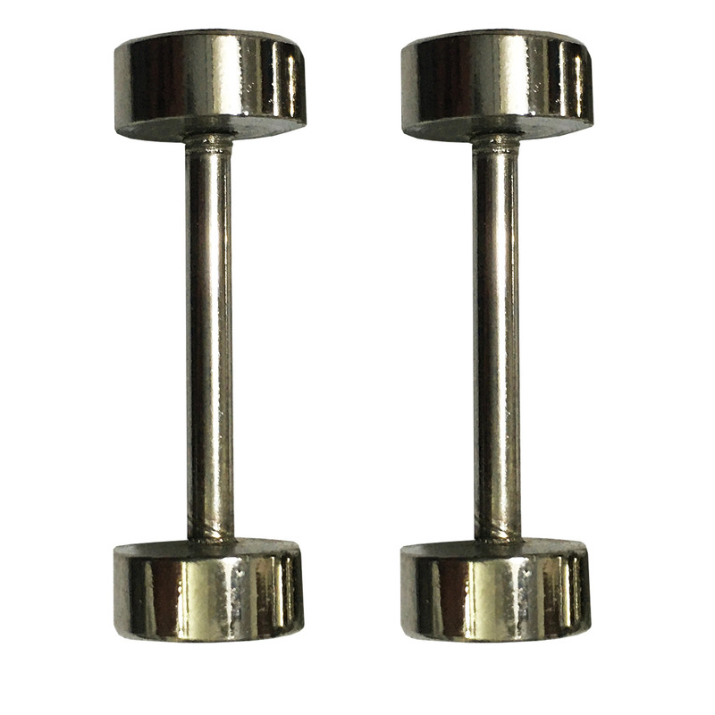 یراق چرم دوزی مدل دنبلی کد Dumble-2x-Steel بسته 2 عددی