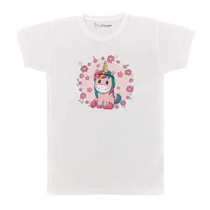 تی شرت بچگانه پرمانه طرح یونیکورن کد pmt.3257