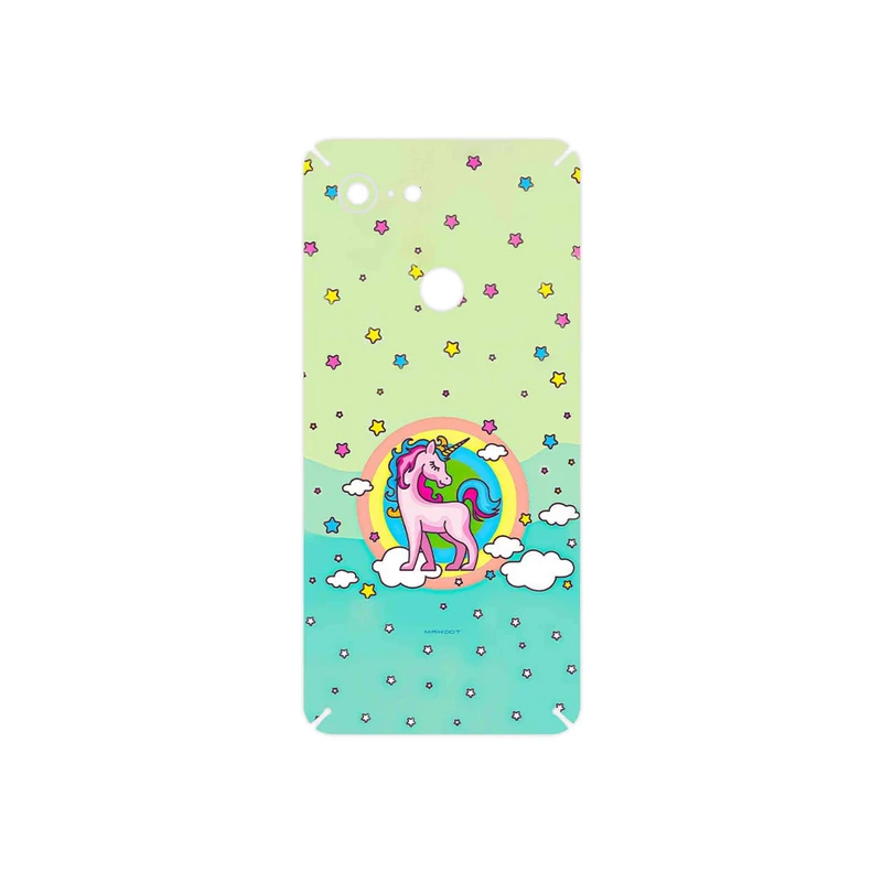 برچسب پوششی ماهوت مدل Rainbow unicorn adventure مناسب برای گوشی موبایل گوگل Pixel 3