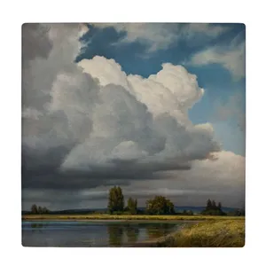  زیر لیوانی  طرح دریاچه و ابرها کد    6167410_5513