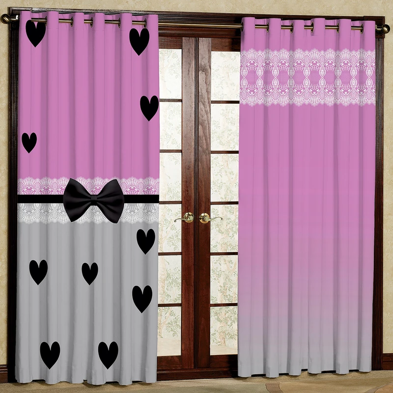 پرده مدل مخمل پانچی طرح کودک کد 1205aT2 سایز 200x140 سانتی متر