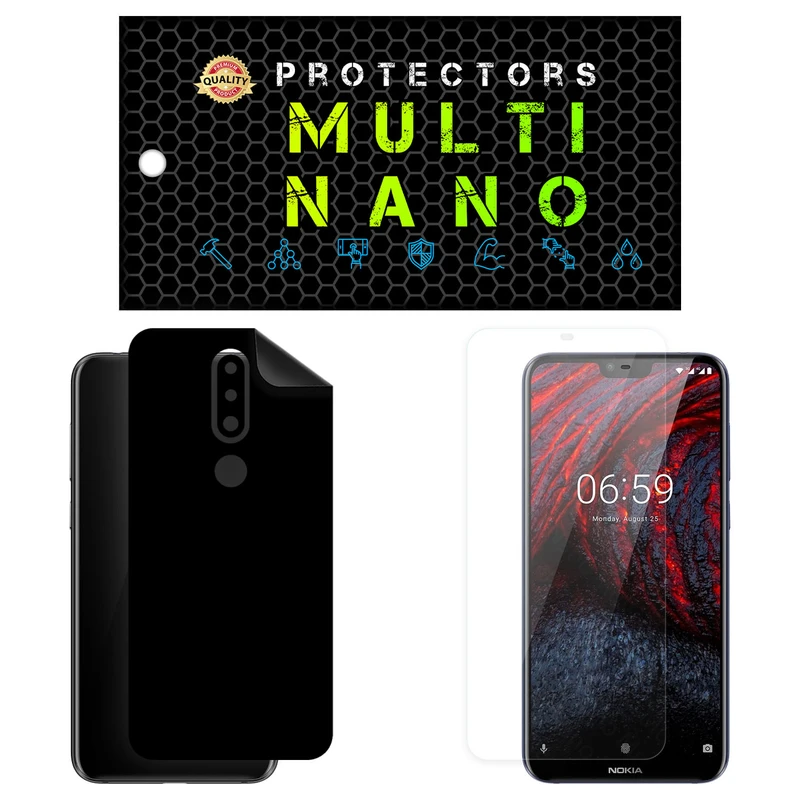 محافظ صفحه نمایش مولتی نانو مدل X-SFM مناسب برای گوشی موبایل نوکیا X6 به همراه برچسب پوششی
