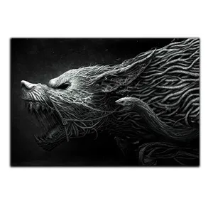 تابلو شاسی بکلیت طرح گرافیکی گرگ مدل SH-S5270