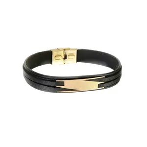 دستبند طلا 18 عیار مردانه مدل B101