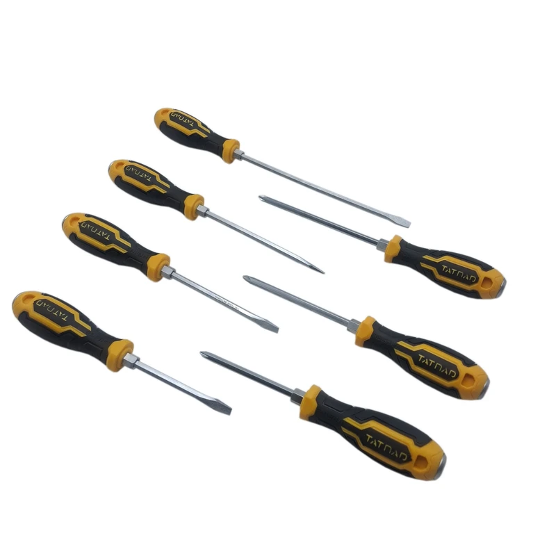 پیچ گوشتی ضربه خور دوسو چهارسو تاتند مدل 003 بسته 7 عددی