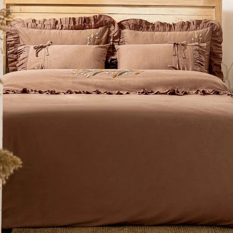 سرویس ملحفه 2 نفر 6 تکه اکوکاتن مدل کینگ سایز