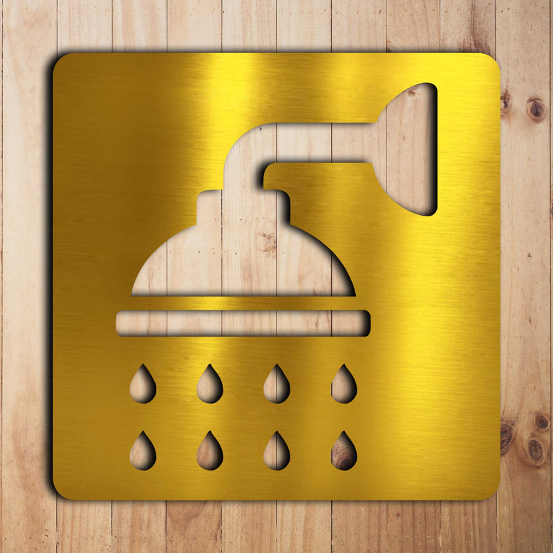 تابلو نشانگر آژنگ طرح دوش حمام کد 02