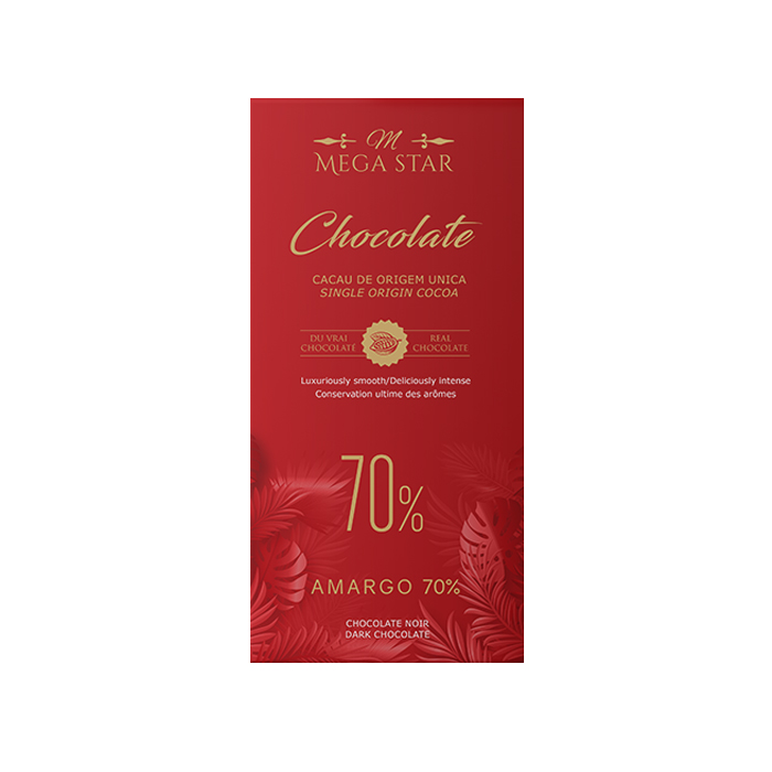 شکلات تخته ای تلخ 70 درصد مگا استار - 100 گرم