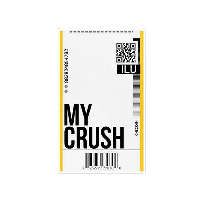استیکر لپ تاپ ماسا دیزاین طرح my crush مدل STK1675