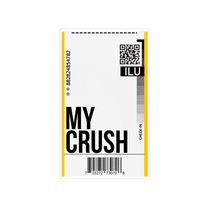 استیکر لپ تاپ ماسا دیزاین طرح my crush مدل STK1675