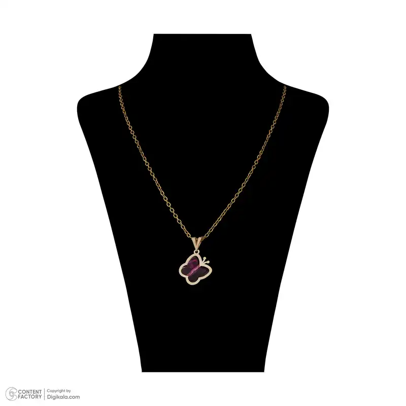 گردنبند طلا 18 عیار زنانه ناریا مدل پروانه