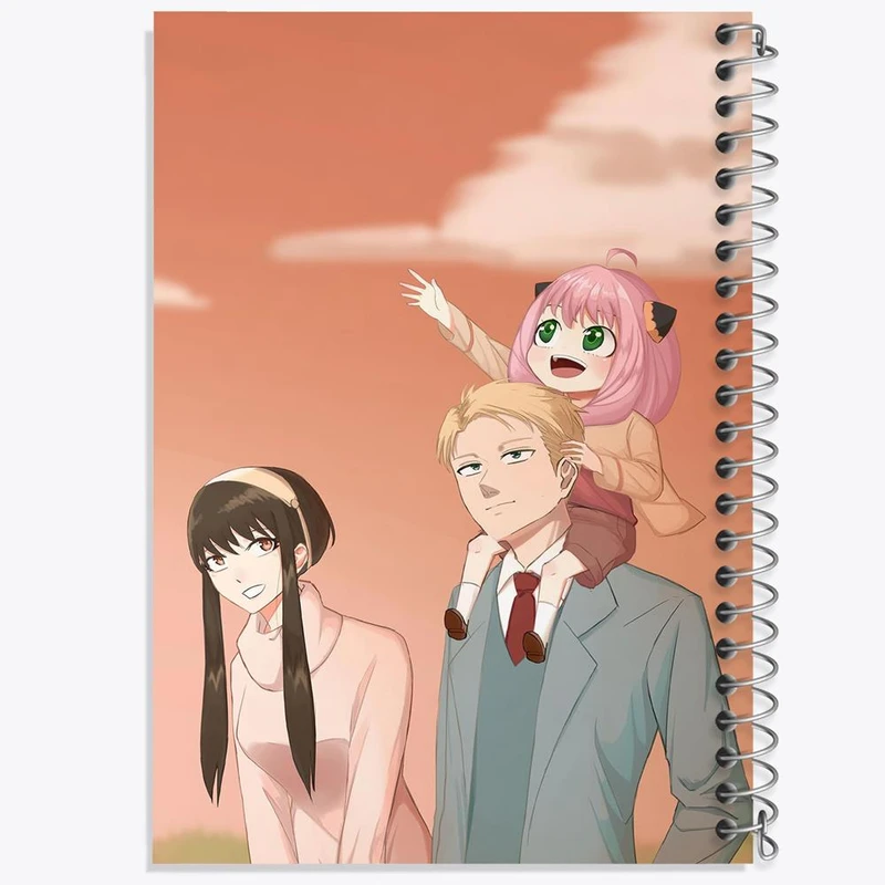 دفتر شطرنجی 50 برگ خندالو طرح خانواده فورجر انیمه اسپای ایکس فمیلی Spy x Family کد 15577