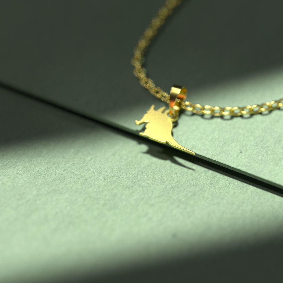 گردنبند طلا 18 عیار زنانه مدوپد مدل موش کد B2-1-1110 -  - 2