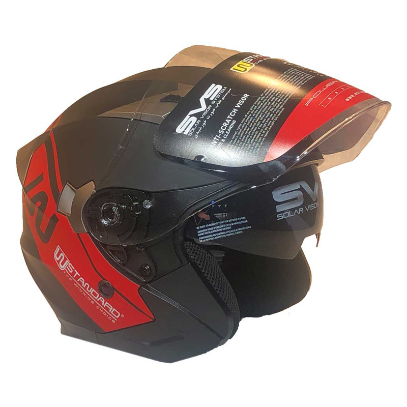 کلاه کاسکت دبلیو استاندارد مدل Red_Matt_BF