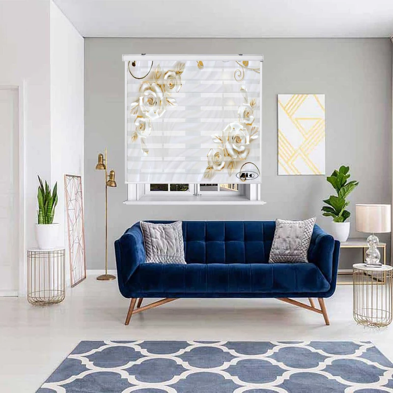 پرده زبرا زیو کد 3D1476 سایز 150x200 سانتی متر