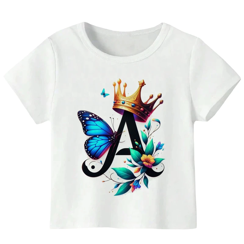 تی‌شرت آستین کوتاه دخترانه مدل A W125