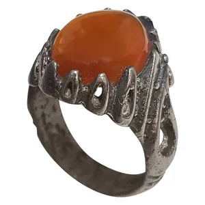 انگشتر نقره مردانه مدل عقیق یمن AY219220