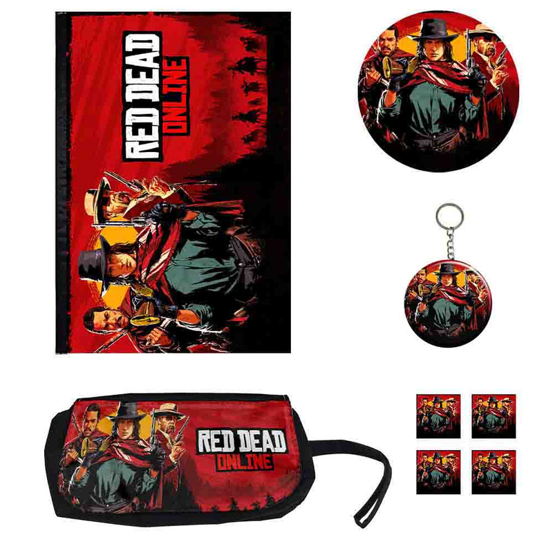 بسته لوازم تحریر مدل رد دد ریدمپشن طرح فانتزی بسته 8 عددی