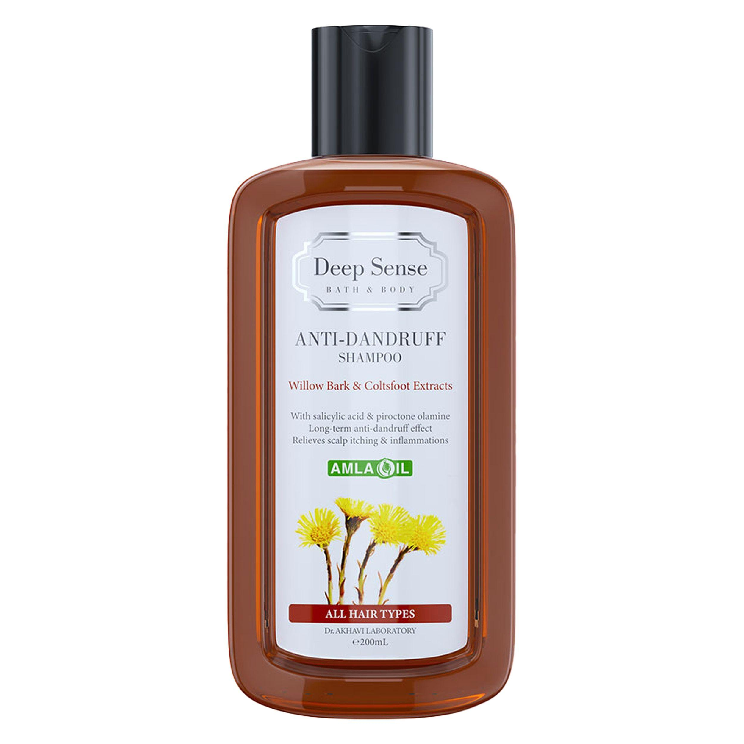 شامپو ضد شوره مو دیپ سنس مدل Willow Bark و Coltsfoot مناسب انواع مو حجم 200 میلی لیتر