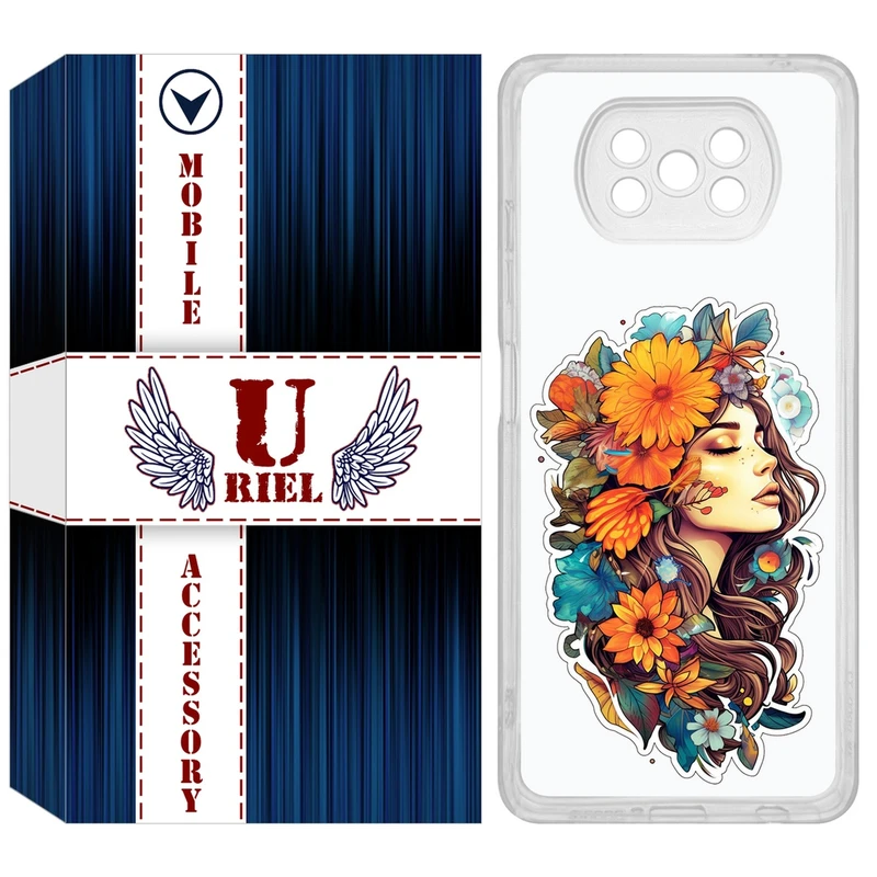 کاور یوریل مدل Clear کد 52 طرح دختر مناسب برای گوشی موبایل شیائومی Poco X3 / X3 Pro / X3 NFC