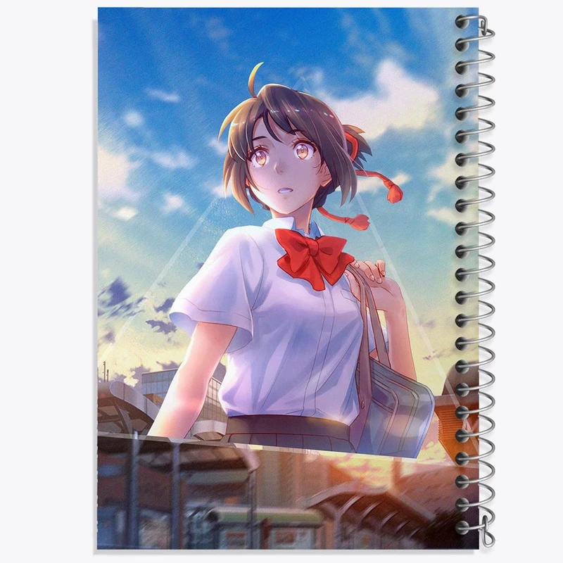 دفتر ژورنال نویسی 50 برگ خندالو مدل نقطه ای طرح میتسویا میامیزو انیمه یورنیم Your Name کد 16256