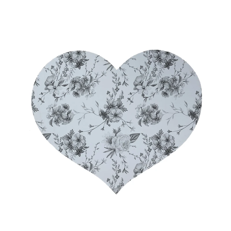 پادری مدل قلب طرح گل کد 5255 سایز 90x90 سانتی متر 