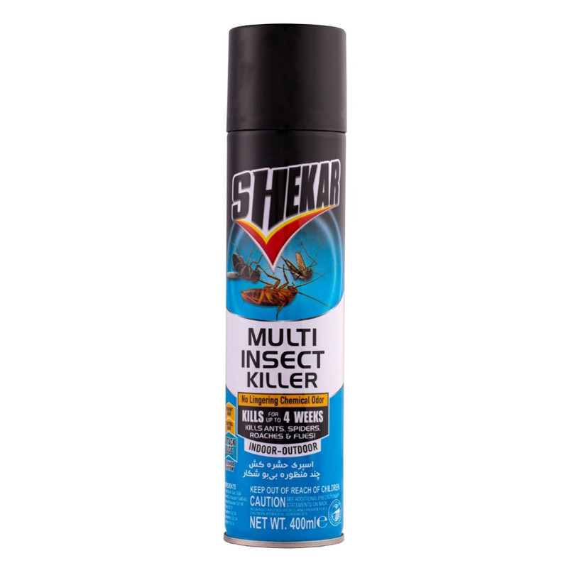 اسپری حشره کش شکار مدل  multi insect killer حجم 400 میلی لیتر مجموعه 24 عددی
