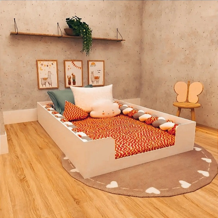 تخت خواب کودک یک نفره مدل k22 سایز 130×70 سانتیمتر
