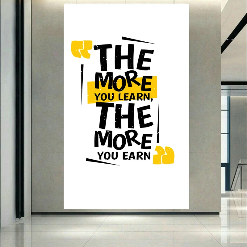 تابلو شاسی طرح انگیزشی مدل The More You Learn کد AR1184