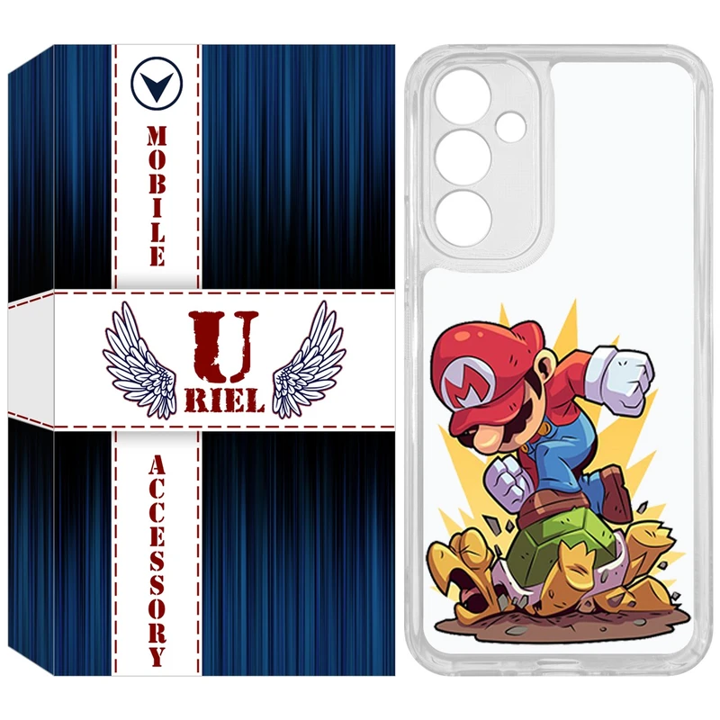 کاور یوریل مدل Clear کد 64 طرح ماریو مناسب برای گوشی موبایل سامسونگ Galaxy A54