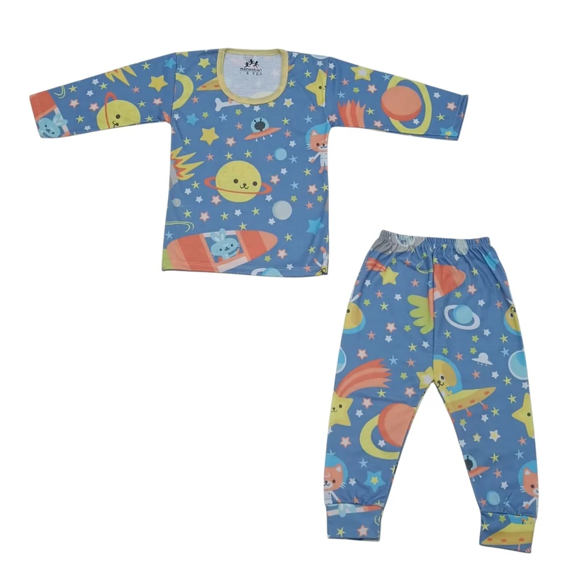 ست تی‌شرت آستین بلند و شلوار راحتی پسرانه مدل ماهوتن A008