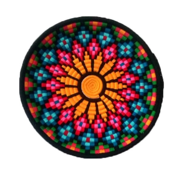 سینی حصیر بافی مدل گلریز کد 1024