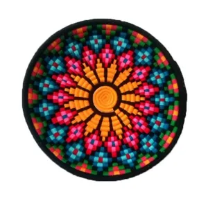 سینی حصیر بافی مدل گلریز کد 1024