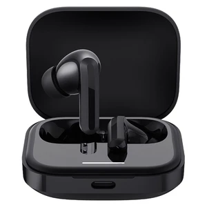 هدفون بلوتوثی شیائومی مدل redmi buds 5 با نویز کنسلینگ فعال (anc)، درگاه شارژ usb type-c، دارای نشانگر روی محفظه شارژ