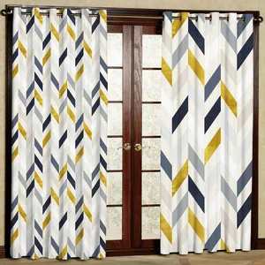 پرده مدل چاپی تکه تکه  هازان پانچی کد 4823a سایز 140x200 سانتی متر