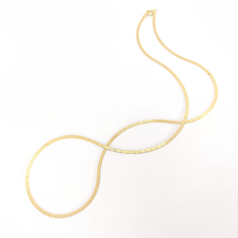 زنجیر طلا 18 عیار زنانه طلا و جواهرسازی افرا مدل هرینگ بون 282252