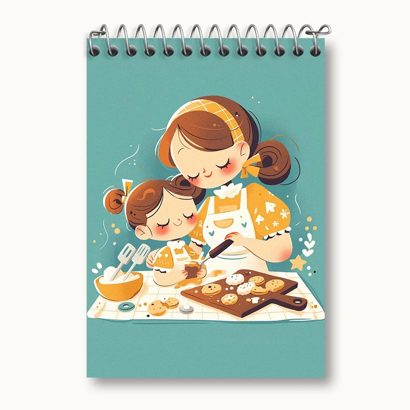 دفتر یادداشت 50 برگ خندالو مدل کیک و شیرینی پزی کد 36664