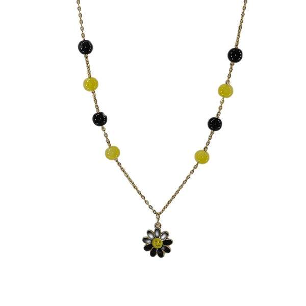 گردنبند دخترانه مدل گل آفتابگردان گردنبند دخترانه مدل گل آفتابگردان