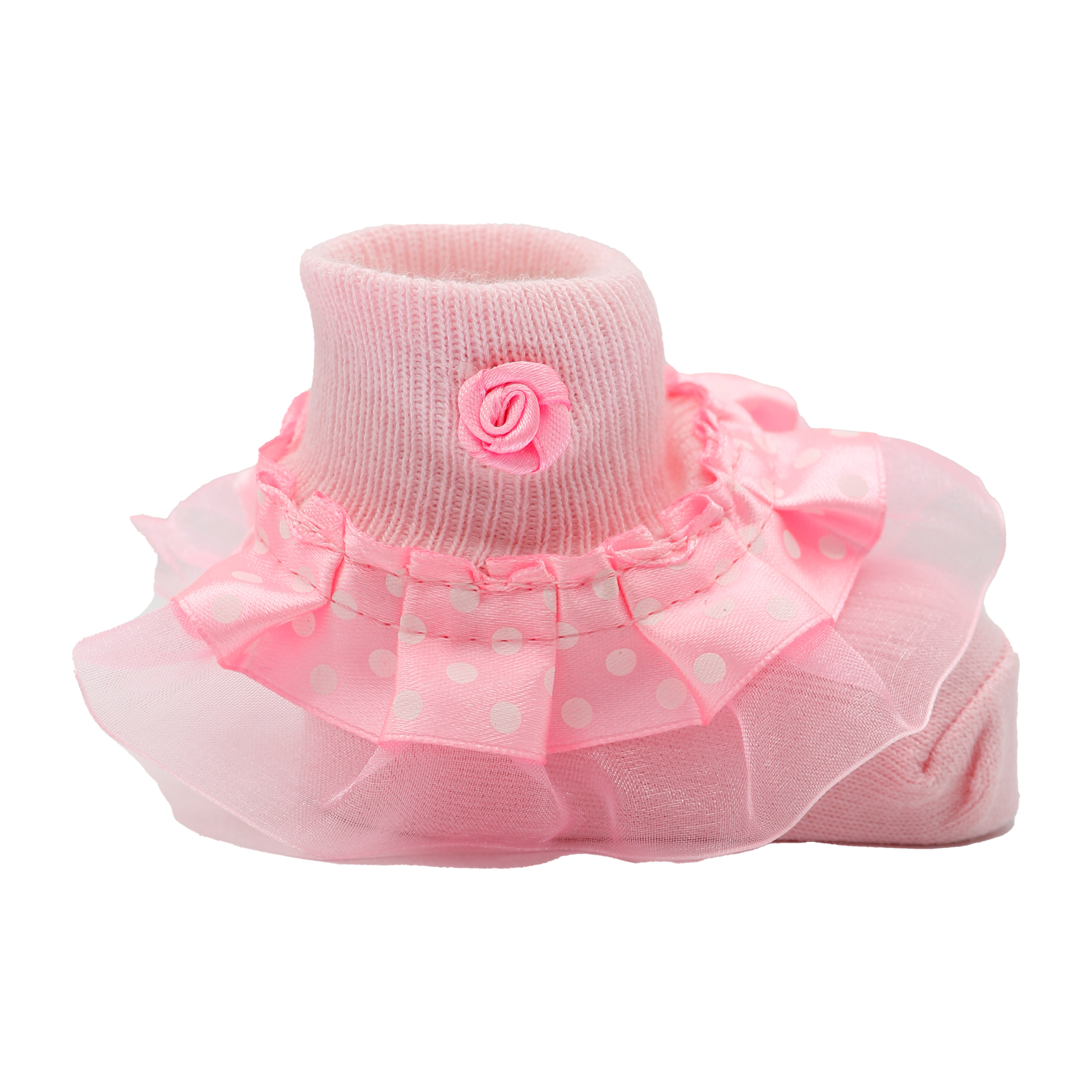 جوراب نوزادی مدل TOR رنگ صورتی