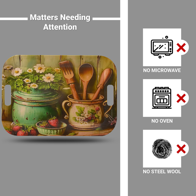 سینی مهروز مدل 20052 طرح توت فرنگی