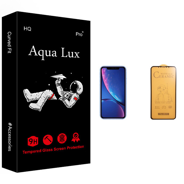 محافظ صفحه نمایش سرامیکی آکوا لاکس مدل +Pro مناسب برای گوشی موبایل اپل iPhone XR